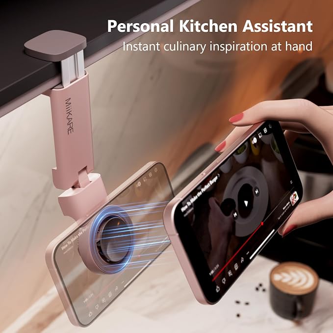 MiiKARE Travel Essentials Magnetic Airplane Phone Holder, Universal Handsfree
