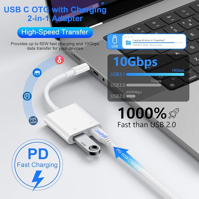 USB C to USB Camera Adapter
