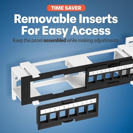Everest Media 12-Port Keystone Patch Panel