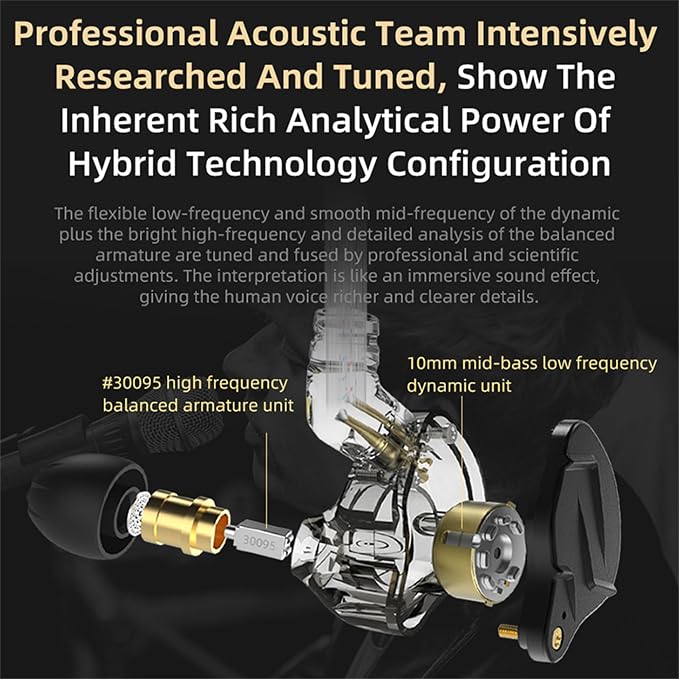 KZ ZSN PRO X Gaming Earbuds in Ear Monitor Headphones, High Fidelity IEMS