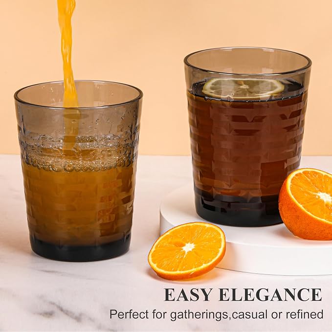 BPA-Free Plastic Tumblers 6 Pack | Reusable Dishwasher Safe | Stackable