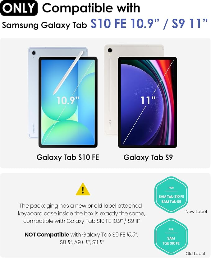 Nillkin for Samsung Galaxy Tab S10 FE 10.9” / S9 11" Case