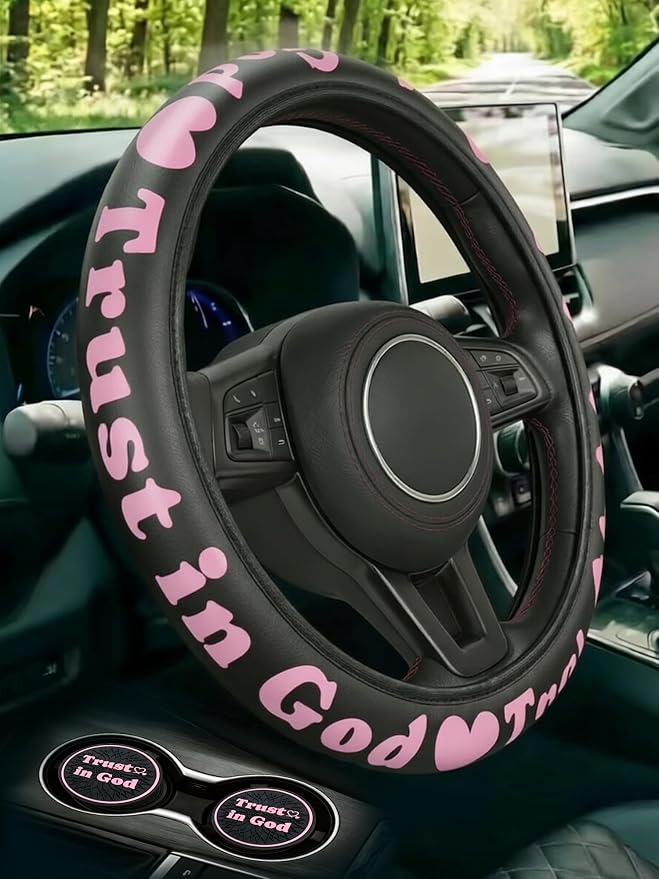 Christian Trust in God Car Steering Wheel Cover