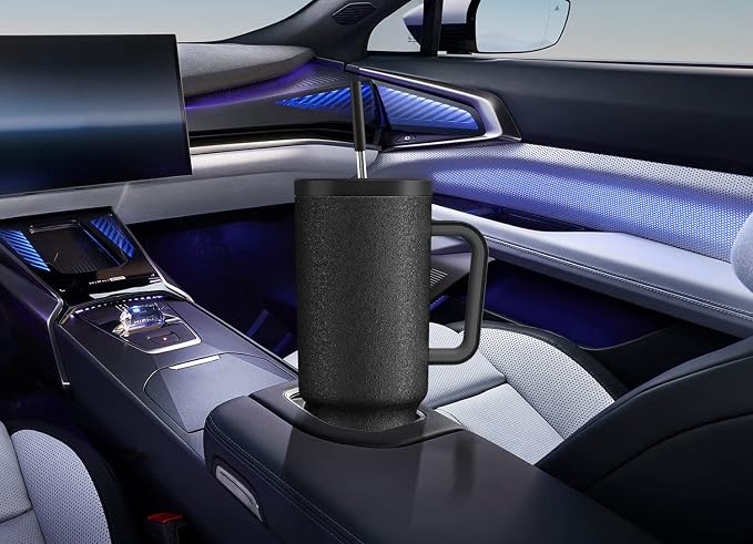 Meoky 40oz Tumbler with Handle, Leak-proof Lid and Straw, Insulated Coffee Mug