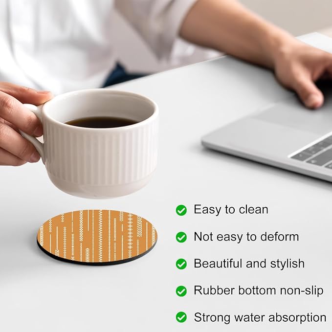 Vintage Simple Coasters Set of 4 Absorbent Coasters