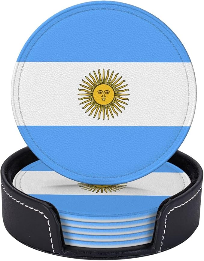 Argentina Flag Coasters for Drinks