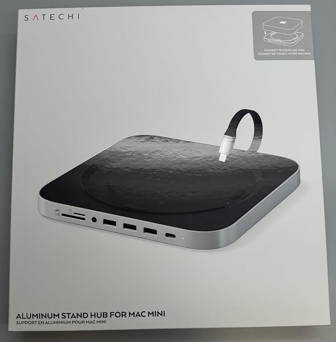 Satechi USB C Hub, Type-C Aluminum Stand & Hub, USB-C Data Port, Micro/SD Card