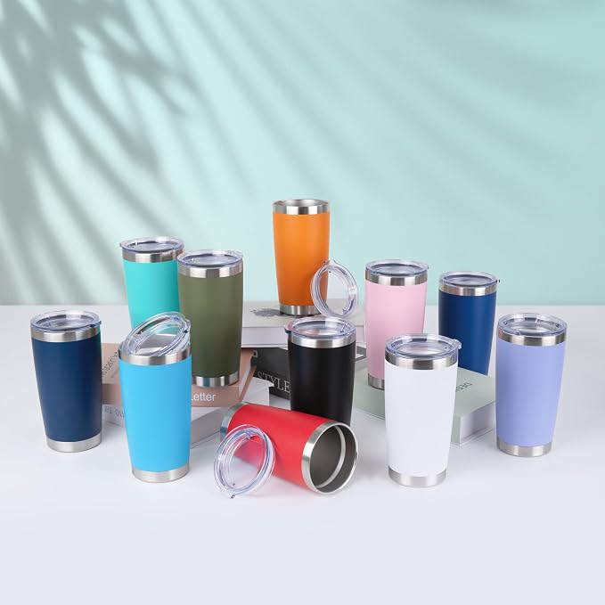 HASLE OUTFITTERS 20oz Stainless Steel Tumblers Bulk, Insulated Travel Cup