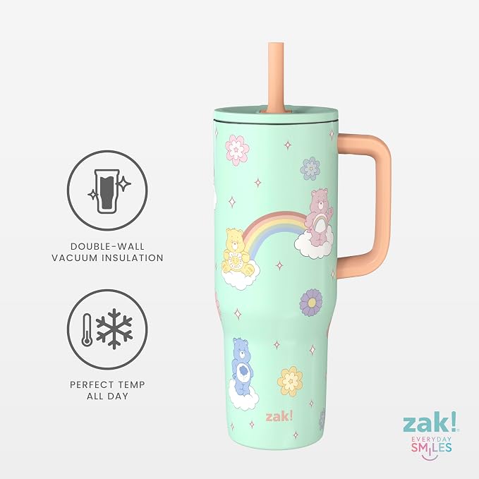 Zak Designs Care Bears 30oz Spill-Proof Insulated Stainless Steel Tumbler | BPA