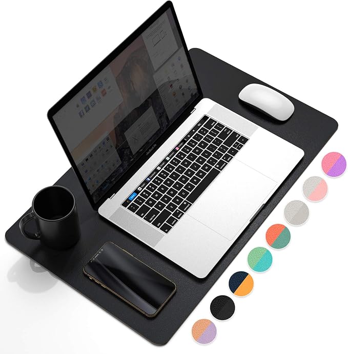 YSAGi Office Desk Pad, Desk Mat, 23.6" x 13.7" Ultra Thin Waterproof PU Leather