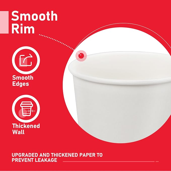 1000 Pack 8 oz Paper Cups, Disposable Coffee Cups, or Juice