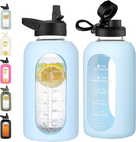 CIVAGO 64 oz Glass Water Bottle