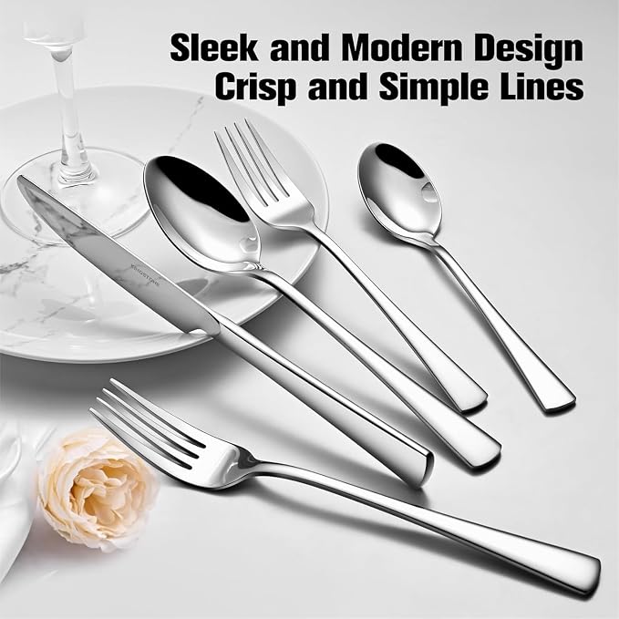 45 Piece Silverware Set for 8