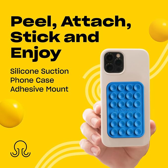 Classic - Silicone Suction Phone Case Adhesive Mount - Hands-Free, Strong Grip