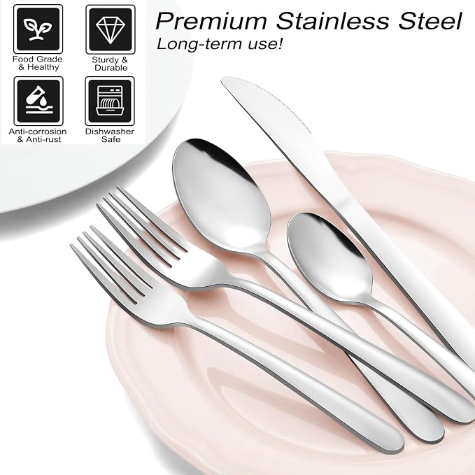 Pleafind 72-Pieces Silverware Set