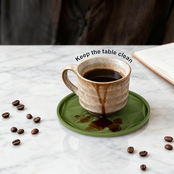 OIAHOMY 8 Pcs Coasters with Holder