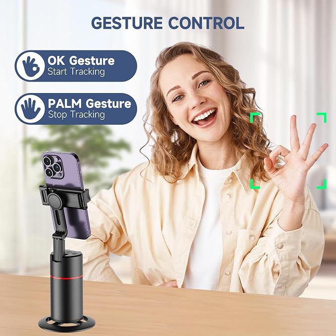 Auto Face Tracking Tripod, No App, Smart Shooting Phone Holder