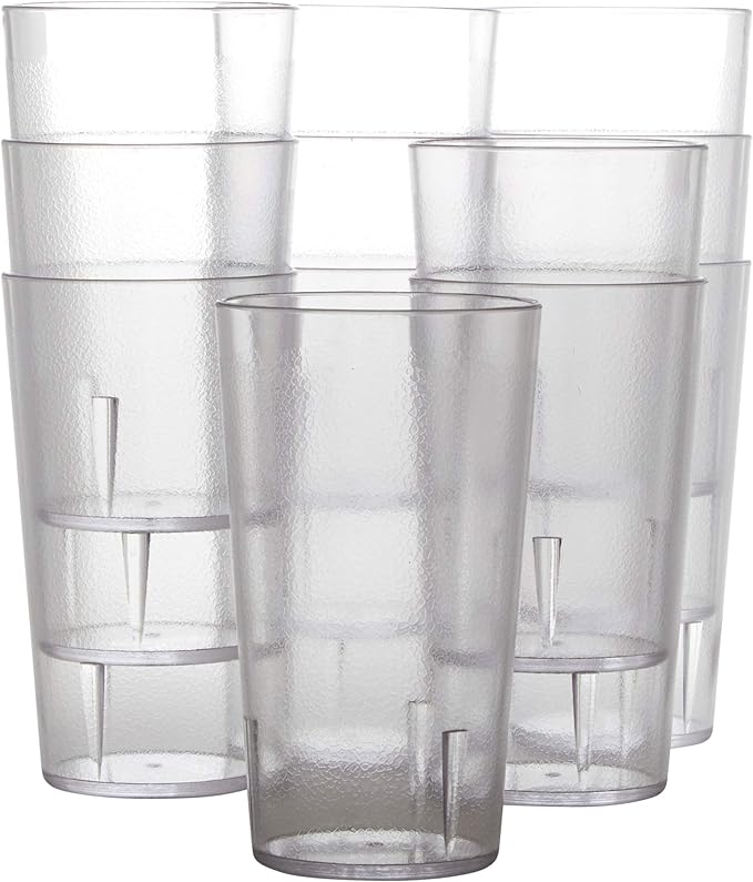Restaurant Grade, BPA-Free 12oz Clear Plastic Cups 12pk. Super Durable