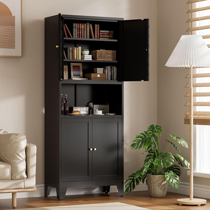 Metal Kitchen Pantry Cabinet, Freestanding Cupboards