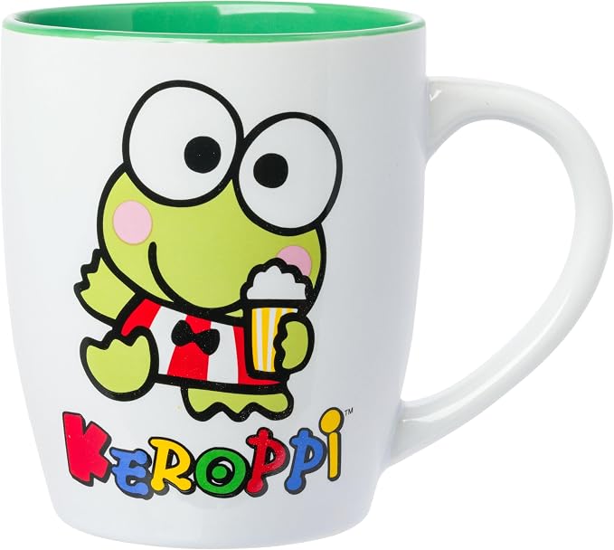 Silver Buffalo Sanrio Hello Kitty and Friends Keroppi, Ceramic Mug, 25oz |