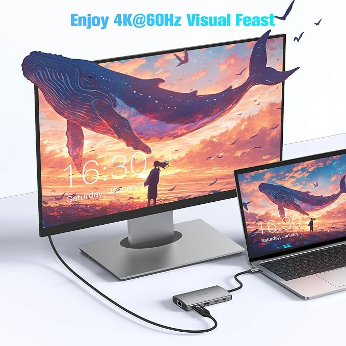 RSHTECH 9-in-1 USB C Hub Multiport Adapter