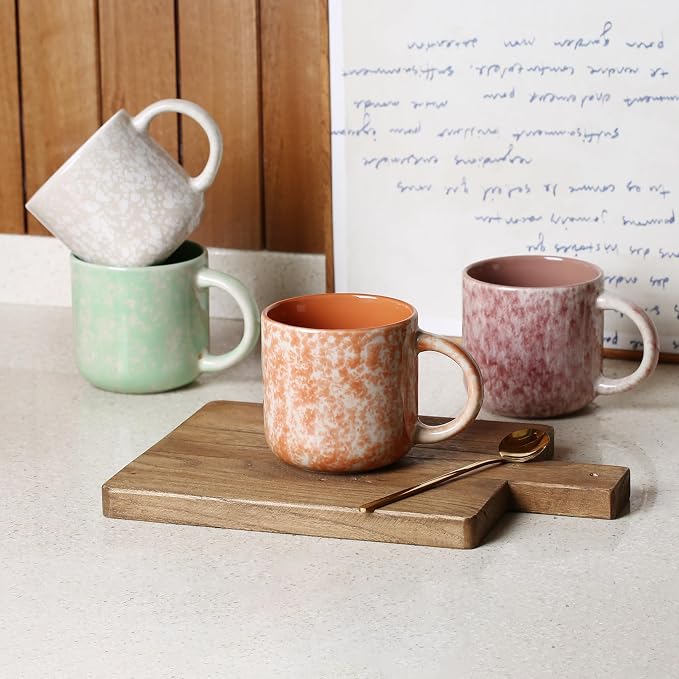 MONITO 12oz Coffee Mugs Set of 6, Modern Ceramic Mugs