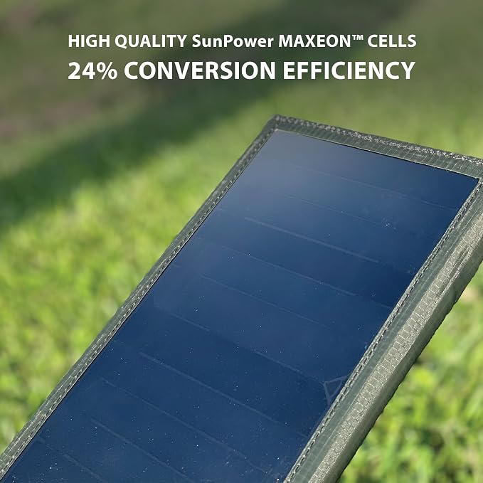 ELECOM NESTOUT Portable Solar Panel, Dual USB-A Ports, 28W Power Generation