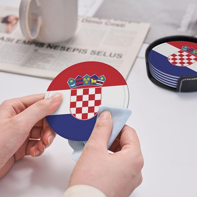 Croatian Flag Coasters for Drinks