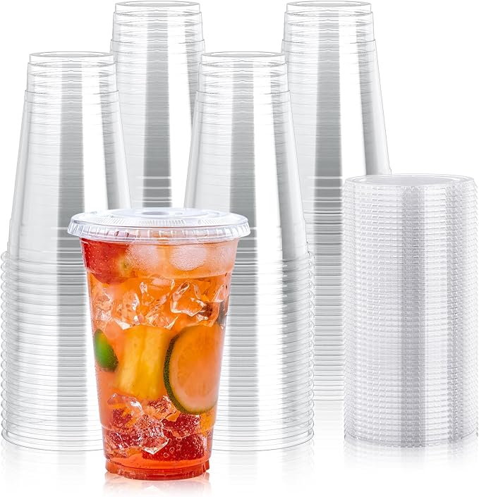 Lilymicky 20 oz Clear Plastic Cups