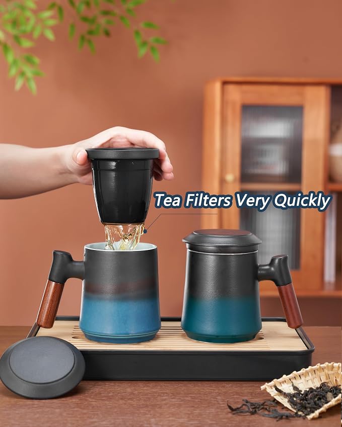 ZENS Tea Cup with Infuser and Lid