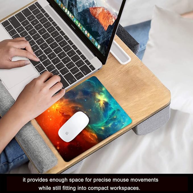 Galaxy Mouse pad, Non-Slip Washable Small Mouse mat 9.5 X 7.9 inch