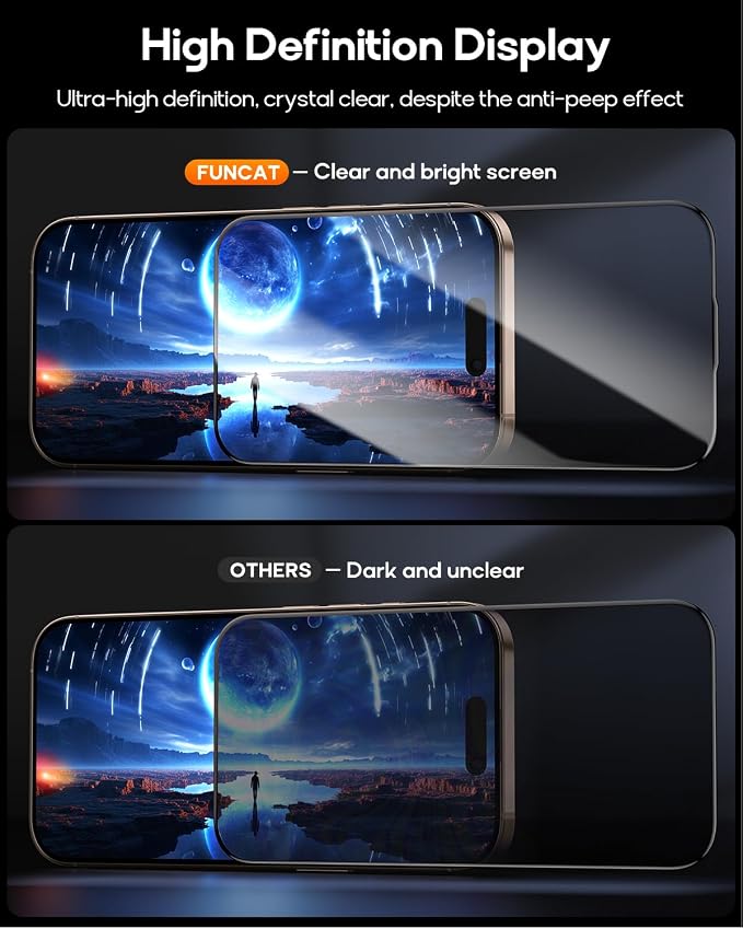 3 Pack for iPhone 14 Plus/iPhone 13 Pro Max Tempered Glass Screen Protector