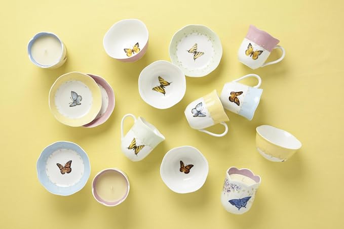 Lenox Butterfly Meadow Colors Porcelain Mug Set