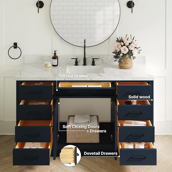 Bathroom Vanity 61" Midnight Blue