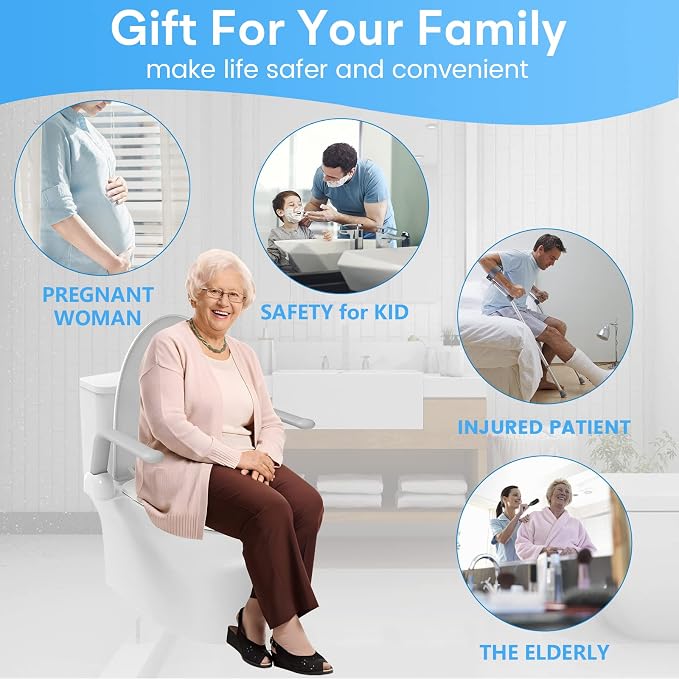 Toilet Safety Rail, Heavy Duty Foldable Toilet Handrail