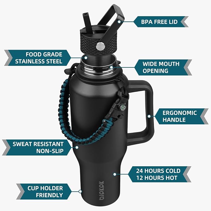 BJPKPK 40oz Insulated Water Bottle