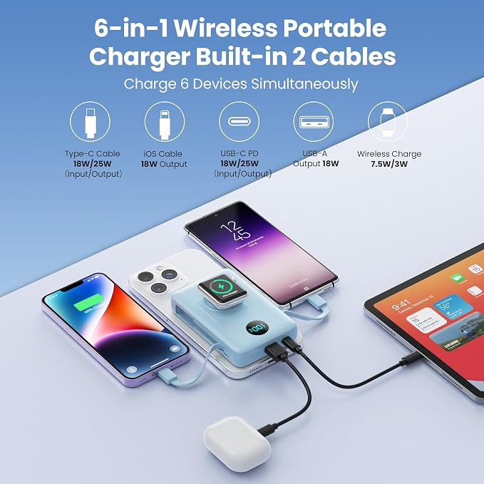 Magnetic Portable Charger 10800mAh