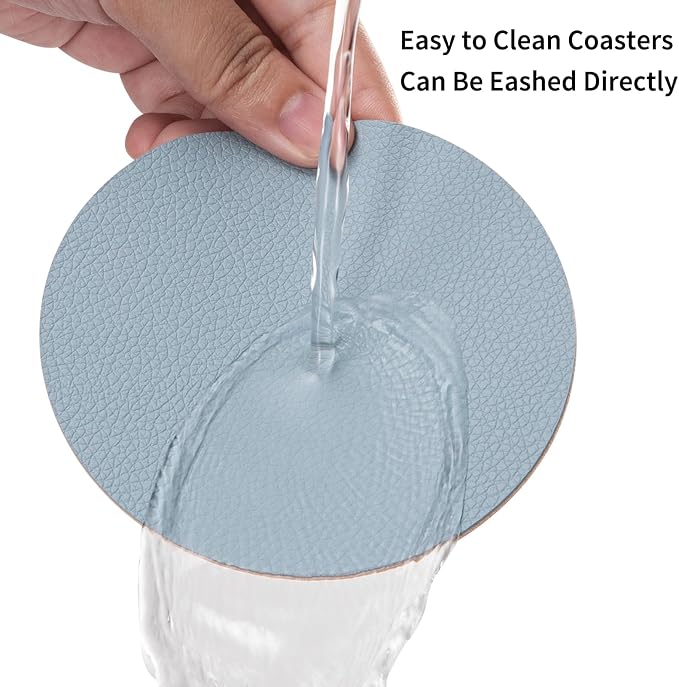 Faux Leather Drink Coasters