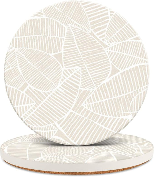 Ceramic Absorbent Table Coasters Set of 2
