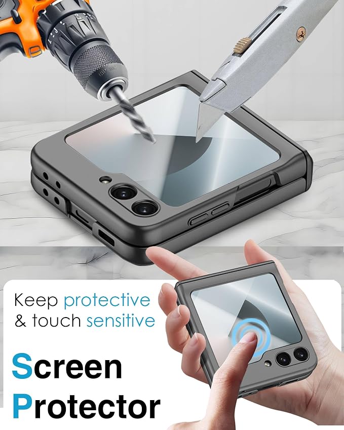 STORMTAL for Samsung Galaxy Z Flip 6 Case/Z Flip 7 FE Case, Hinge Protection