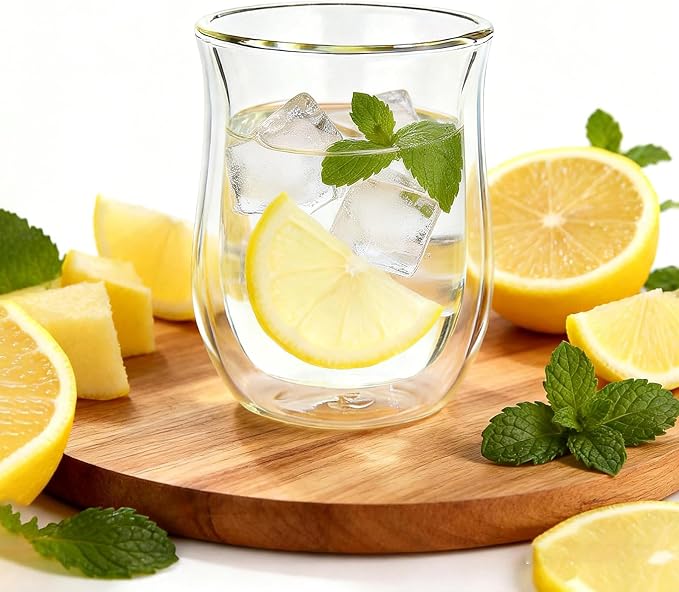 Easyworkz Double Walled Glass Coffee Mugs, Cocktails & All Beverages