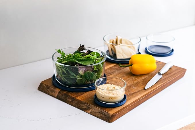 16-Piece Glass Food Storage Containers Set | Round, Microwave & Dishwasher Safe