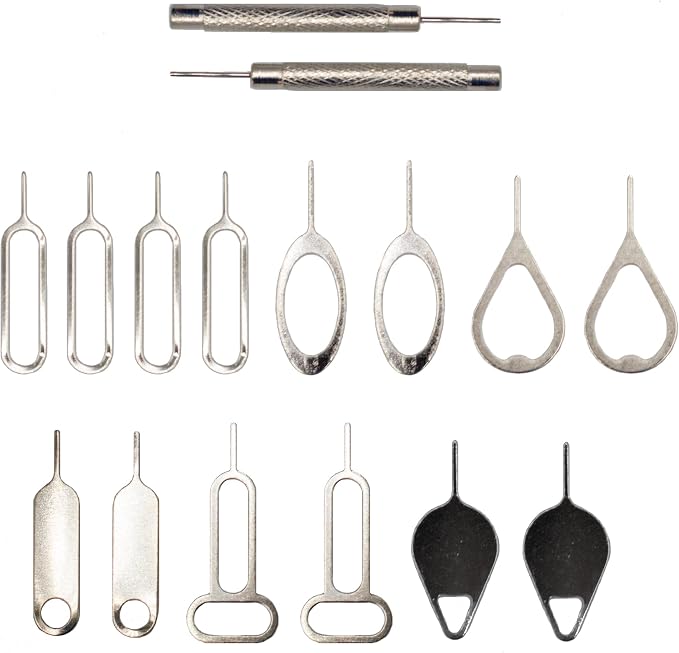 MMOBIEL 16 x Universal SIM Card Removal Tool SIM Ejector Pin Compatible