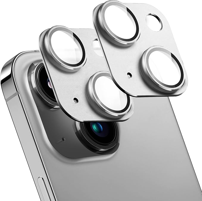2 Pack Camera Lens Protector for iPhone 14 / iPhone 14 Plus, AR Tempered Glass