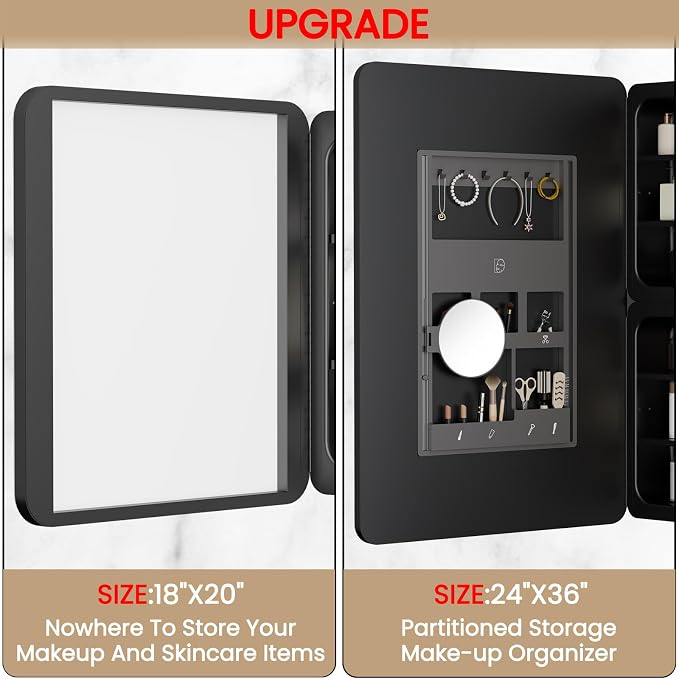 Rresyet 24×36 Bathroom Mirror Cabinet
