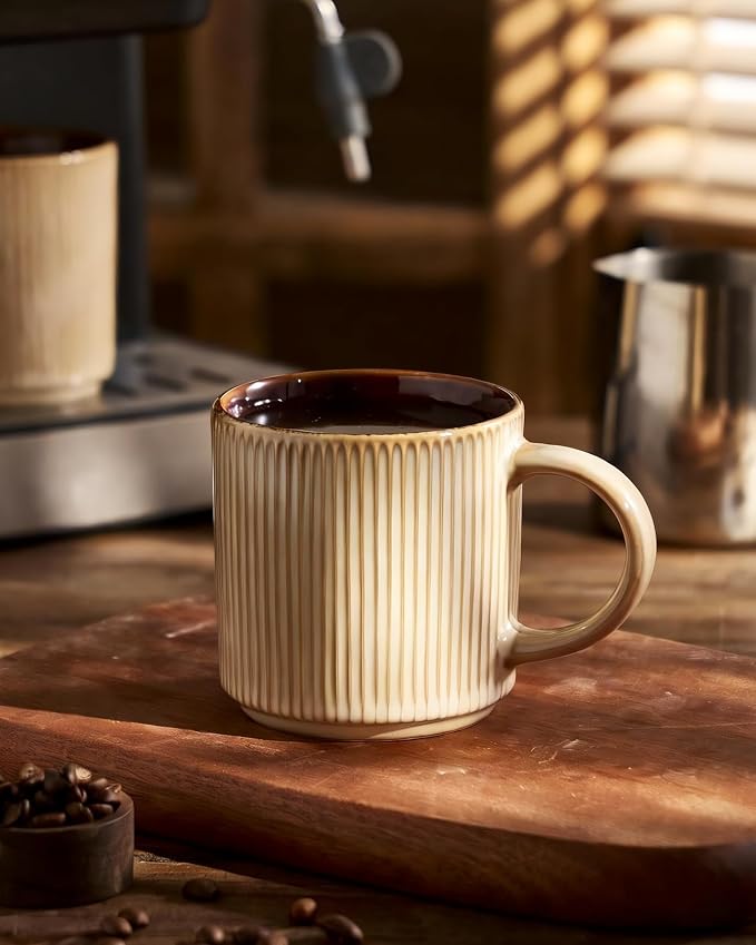 famiware Coffee Mug Set for 6, Star 12 oz Catering Mugs Cup Set