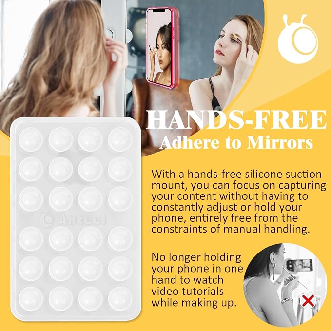 Anteel MAX Silicone Suction Phone Case Adhesive Mount, Upgraded Super Strong