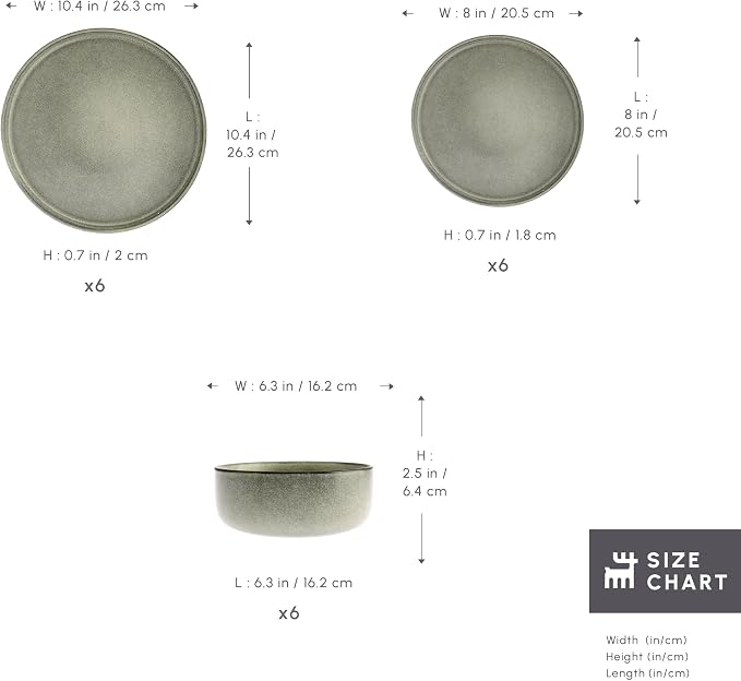 Karaca New Skal 18-Piece Dinnerware Sets
