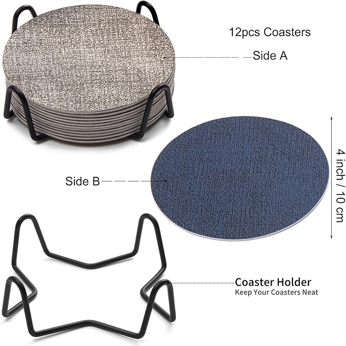 Faux Leather Drink Coasters