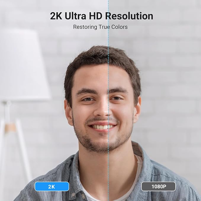 UGREEN 2K Webcam, Full HD 1080P Webcam